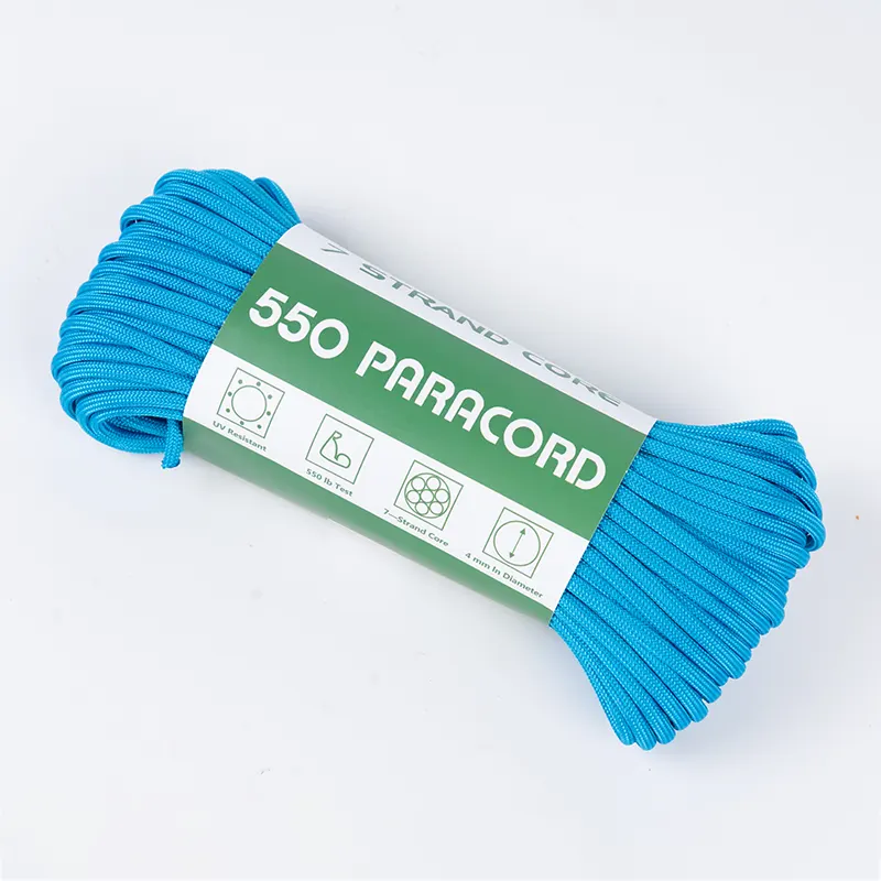 7 sruogų šerdies 4 mm kietas ežero mėlynas 550 poliesteris Paracord
